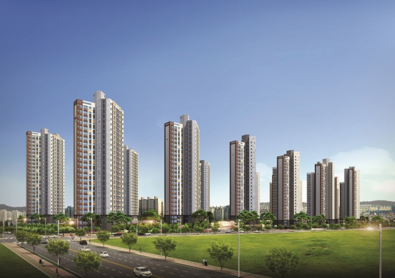 '검단신도시 예미지 트리플에듀' 투시도.(사진=금성백조)