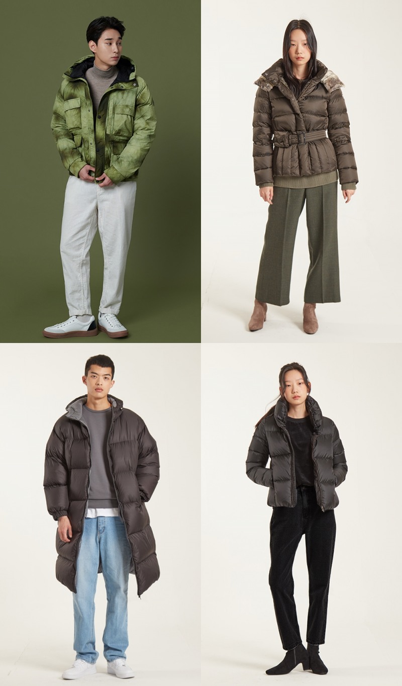 패딩으로 커플 시밀러룩 완성…트렌디한 얼씨룩VS캐주얼한 블랙룩