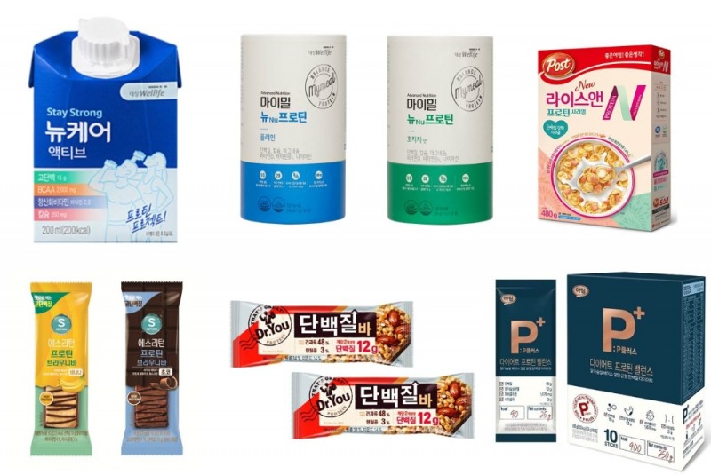 프로틴 식품 시장 확대…식품유통업체, 단백질 제품 출시 잇따라