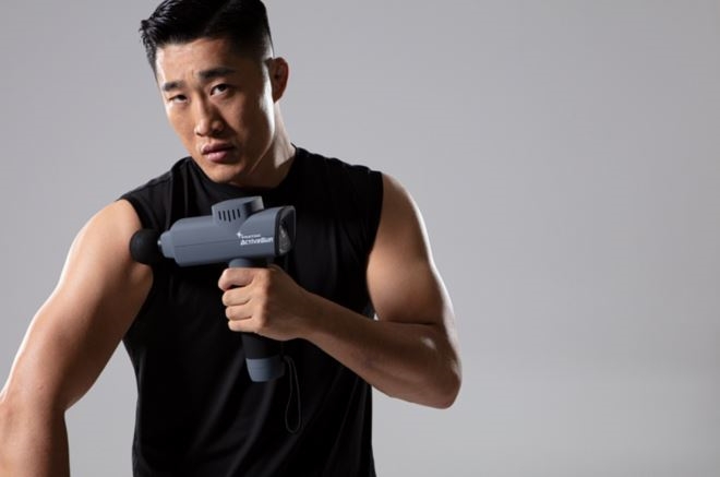 김동현 진동마사지건, 트라택 액티브건 출시