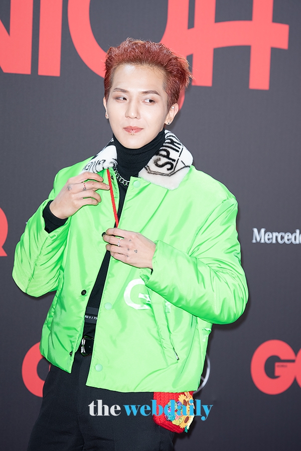 위너 송민호, '2019 지큐 나이트' 기념 포토월 행사 현장 (사진:최수영기자)