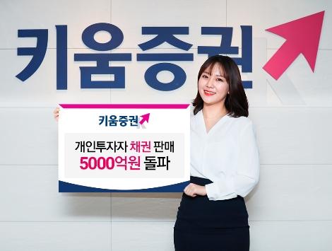 키움증권의 개인투자자 채권 판매 5000억 돌파 안내 이미지. 사진=키움증권