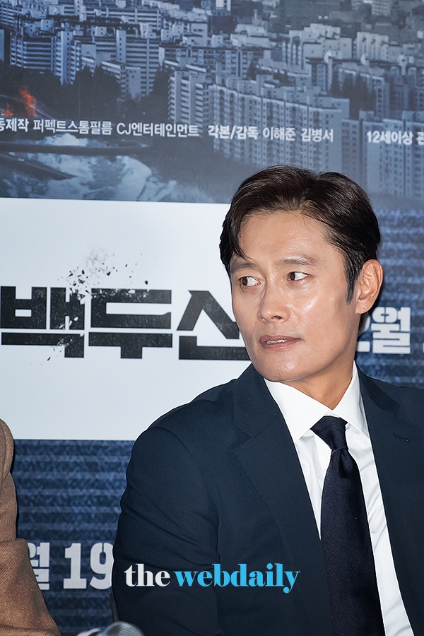 이병헌, 영화 '백두산' 언론시사회 현장 (사진:최수영기자)