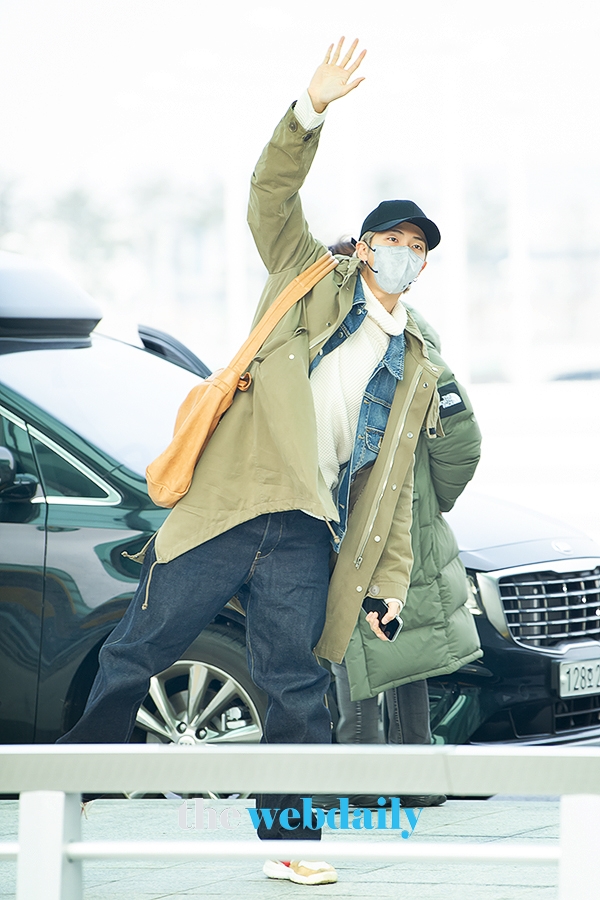 방탄소년단(BTS) RM, 인천국제공항 출국 현장 (사진:최수영기자)