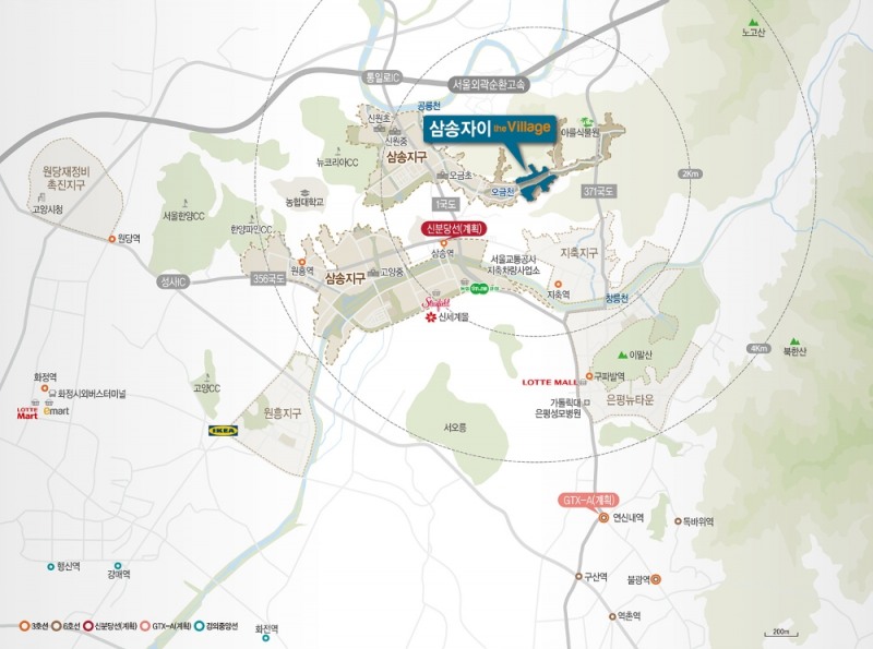 삼송자이더빌리지 위치도.