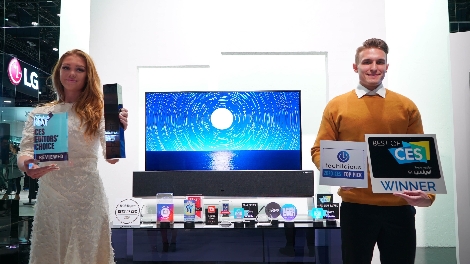 CES 2020에 전시된 LG 올레드 TV 모습. 사진=LG전자