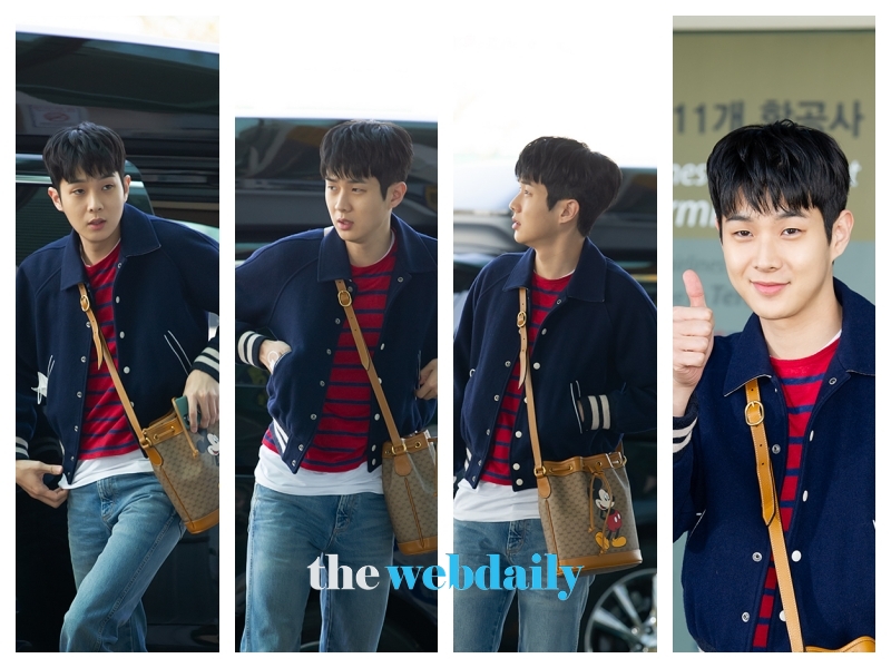 최우식, 인천국제공항 출국 현장 (사진:최수영기자)