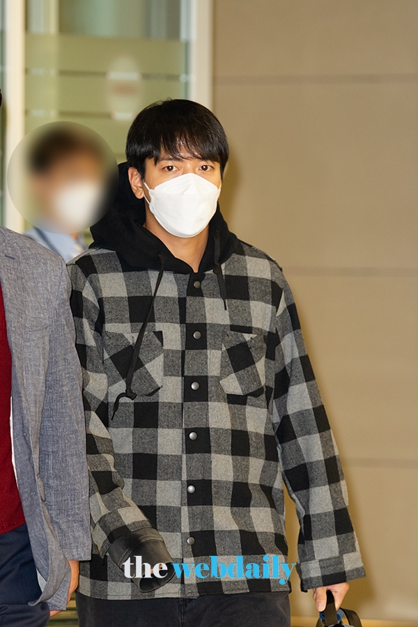 정용화, 인천국제공항 입국 현장 (사진:최수영기자)