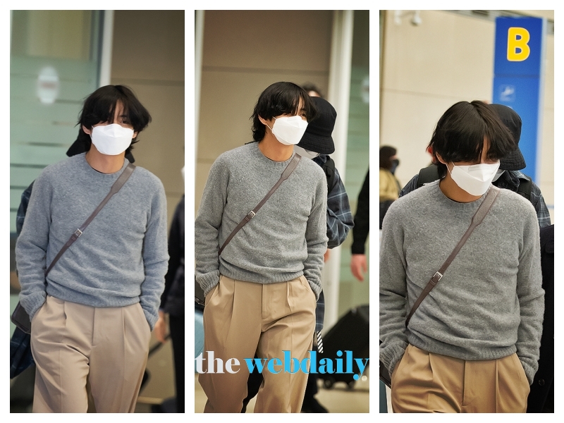 방탄소년단(BTS) 뷔, 인천국제공항 입국 현장(사진:최수영기자)