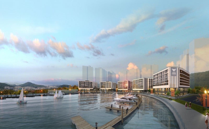 웅천 롯데캐슬 마리나 투시도.(사진=롯데건설)
