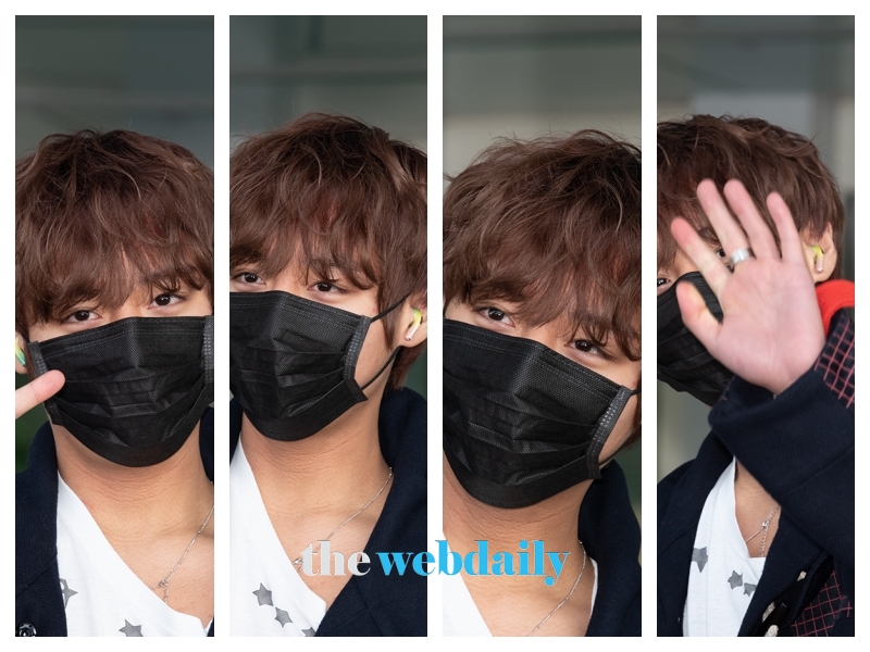 박지훈, 인천국제공항 출국 현장 (사진:최수영기자)