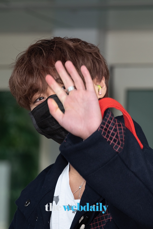 박지훈, 인천국제공항 출국 현장 (사진:최수영기자)