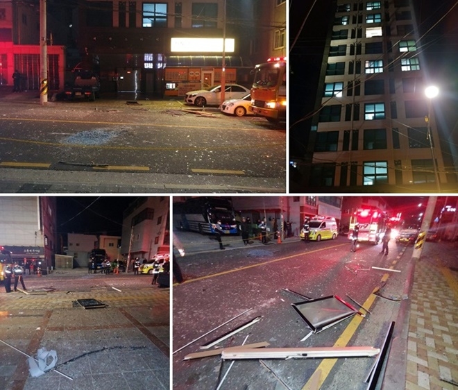 부탄가스 폭발현장.(사진제공=부산경찰청)