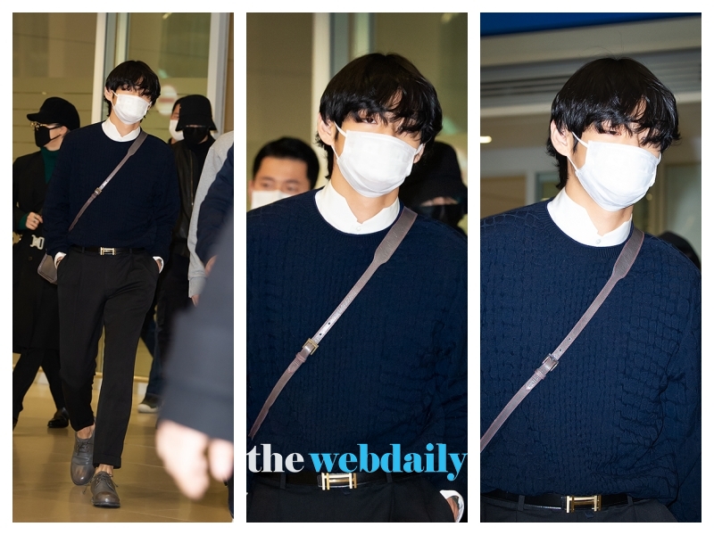 방탄소년단(BTS) 뷔, 인천국제공항 입국 현장(사진:최수영기자)