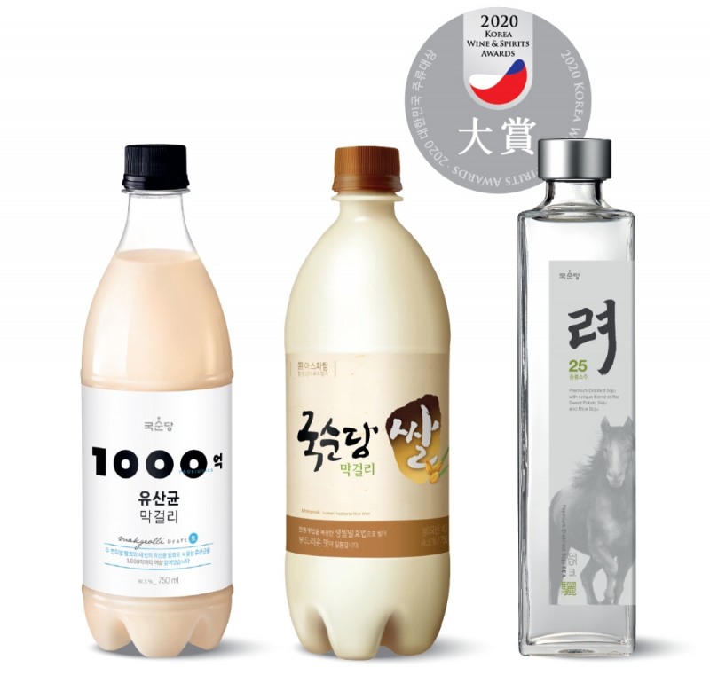 국순당, ‘1000억 유산균 막걸리’ 등 3개 제품 대한민국 주류대상 수상
