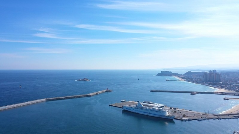 속초디오션자이 40층 높이에서 바라본 바다 전경 뷰.(사진=GS건설)