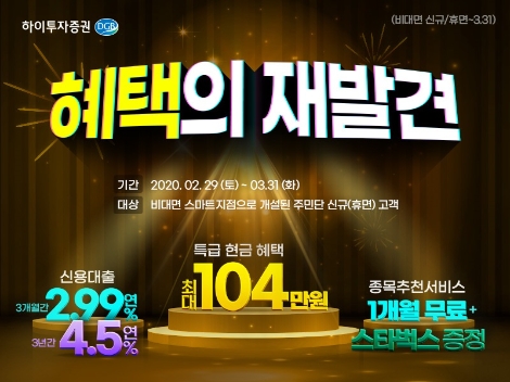 하이투자증권이 실시하는 비대면 신규 고객 이벤트 안내 이미지. 사진=하이투자증권