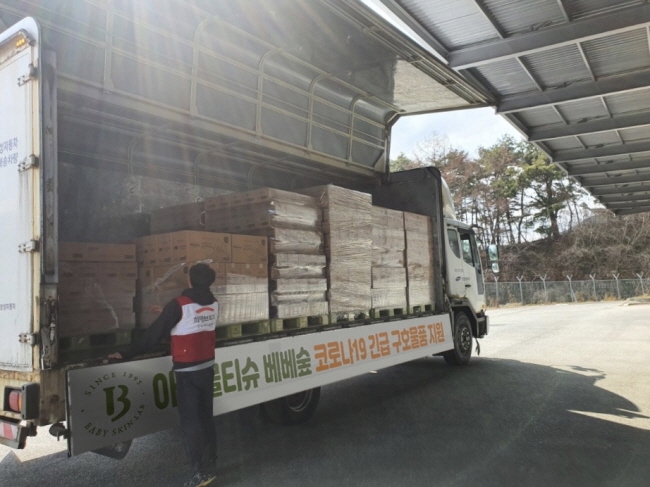 1억원 기부한 ‘아기물티슈 베베숲’, 코로나19 확산에 긴급 구호물품 추가 기부