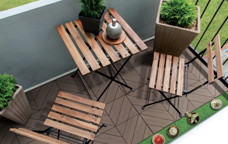 'LG Z:IN 우젠 리얼 이지'가 적용된 발코니 공간 모습