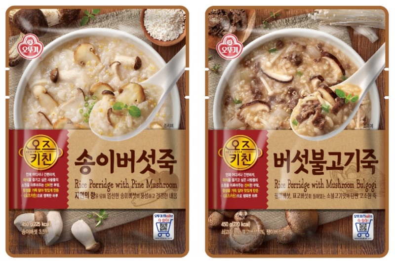 오뚜기 ‘송이버섯죽’, ‘버섯불고기죽’ 출시