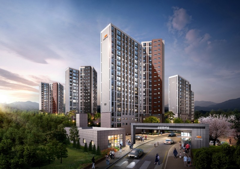 e편한세상 금산 센터하임 투시도.(사진=한국토지신탁)