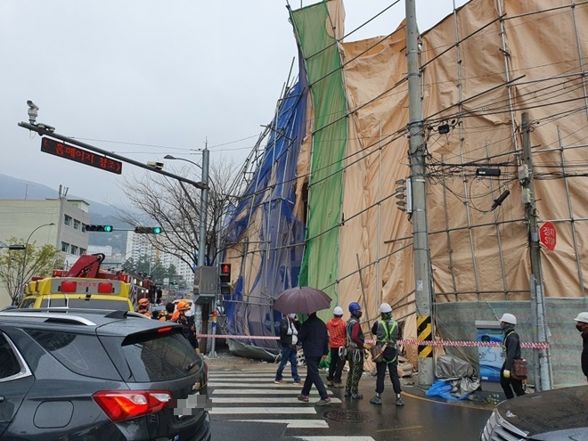 안전사고 현장.(사진제공=부산경찰청)