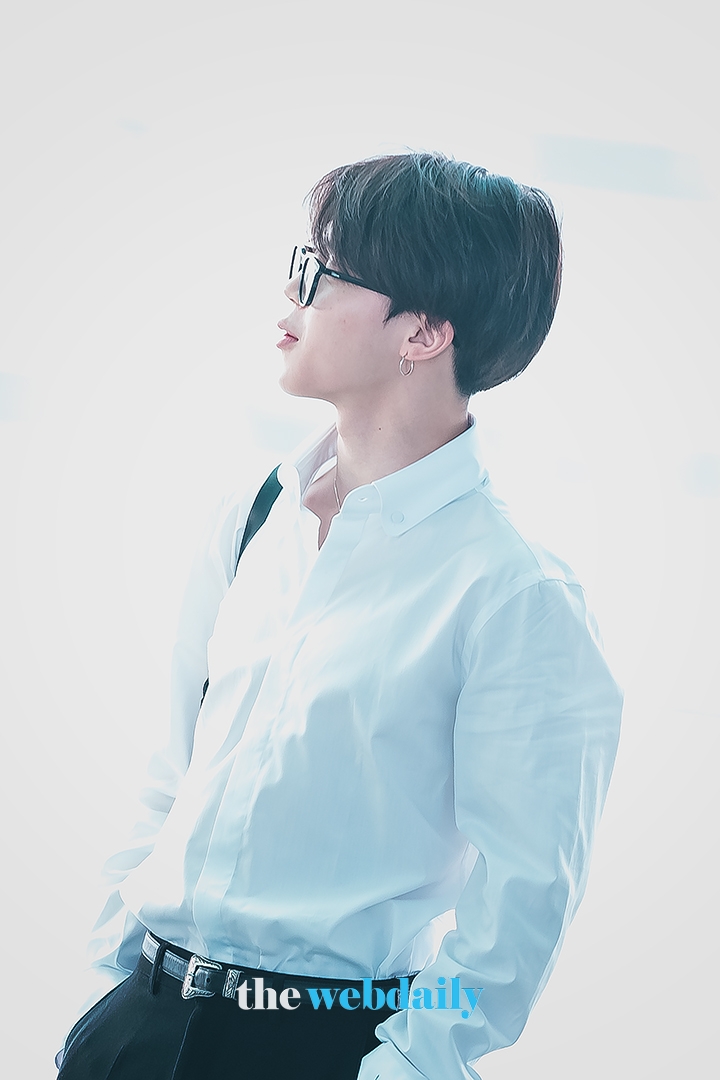 방탄소년단 지민, 인천국제공항 출국 현장