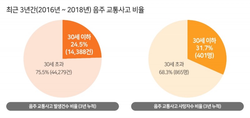 음주 교통사고 사망자, 3명 중 1명은 ‘30세 이하’