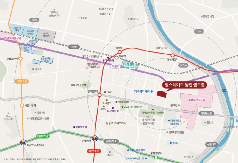 힐스테이트 동인 센트럴 위치도.(사진=현대건설)