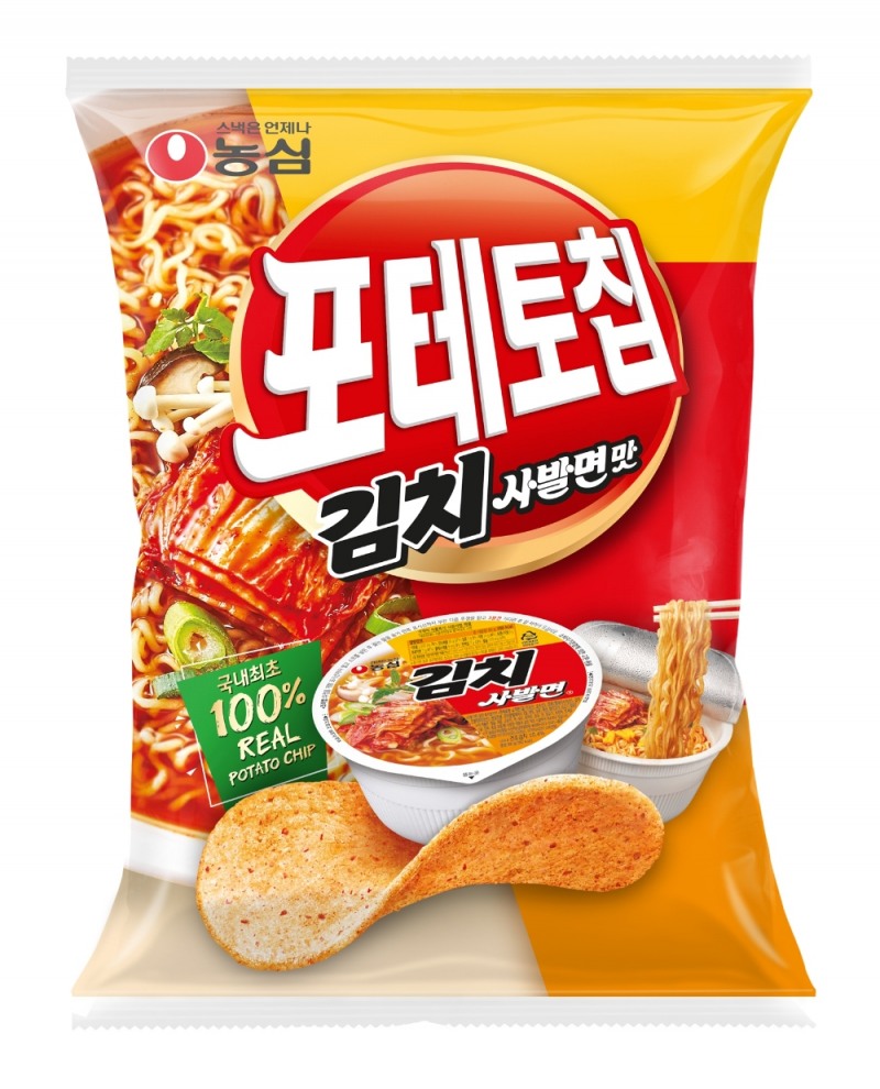 농심 ‘ 포테토칩 김치사발면맛’ 출시
