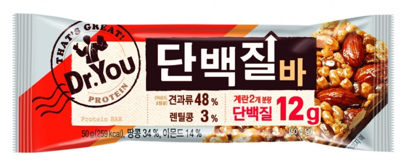 오리온 ‘닥터유 단백질바’ 출시 1년 만에 누적 판매량 1300만 개 돌파