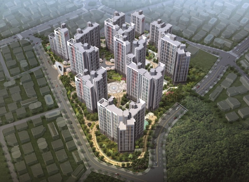 원주 원동나래구역 재개발사업 조감도.(사진=현대건설)