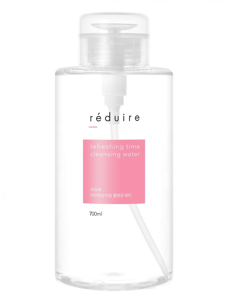 비건 코스메틱 브랜드 리듀어, 리프레싱 타임 클렌징 워터 700ml 대용량 출시. (사진=비건 코스메틱)