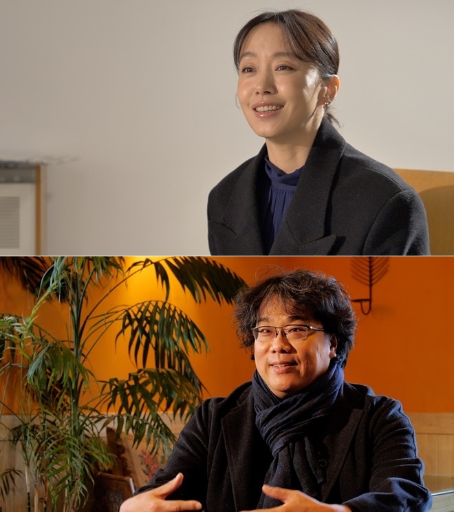 전도연과 봉준호 감독 인터뷰 장면.(사진제공=영화진흥위원회)