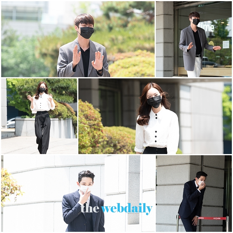 장기용-이수혁-진세연, KBS 월화드라마 <본 어게인> 출근길 현장