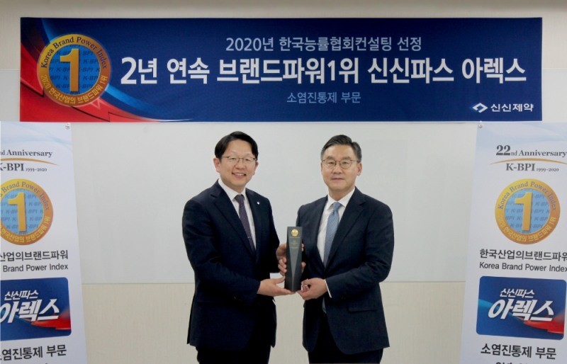 신신파스 아렉스, K-BPI 브랜드파워 2년 연속 1위 인증식 개최