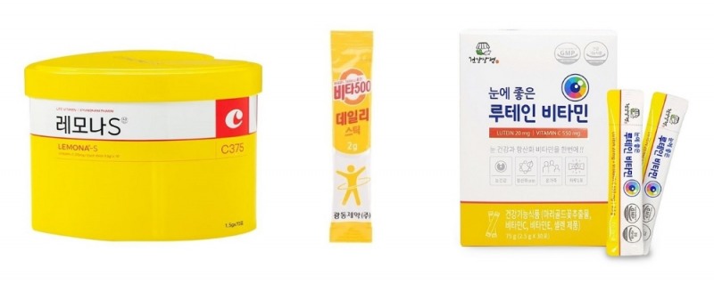 건강기능식품 스틱형 강세…비타민C 포함한 루테인, 유산균 관심