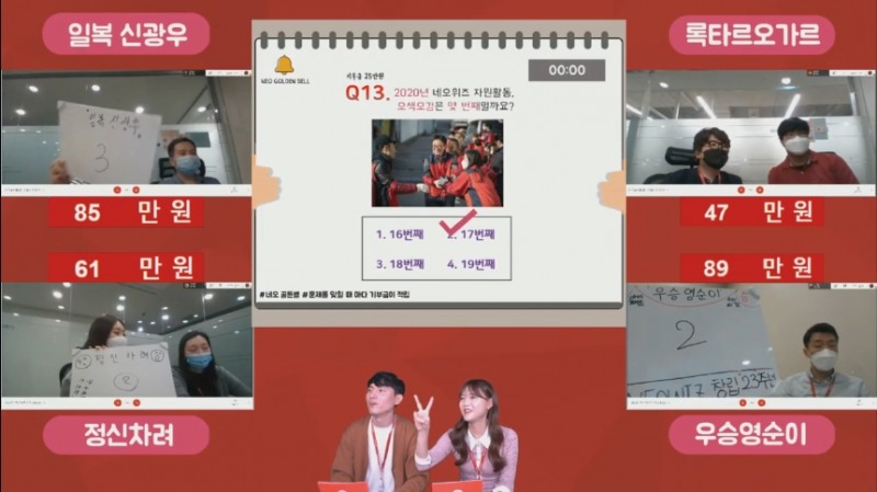 네오위즈, 창립 23주년 행사 ‘언택트’로 진행