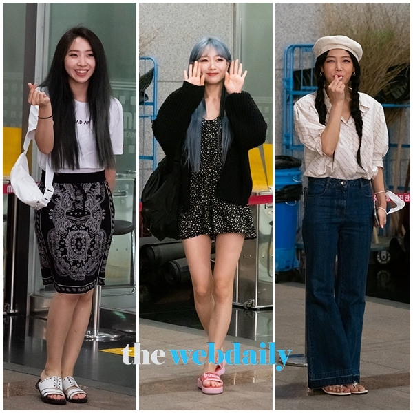 공민지-류수정-유빈, MBC 에브리원 쇼챔피언 녹화 출근길 현장