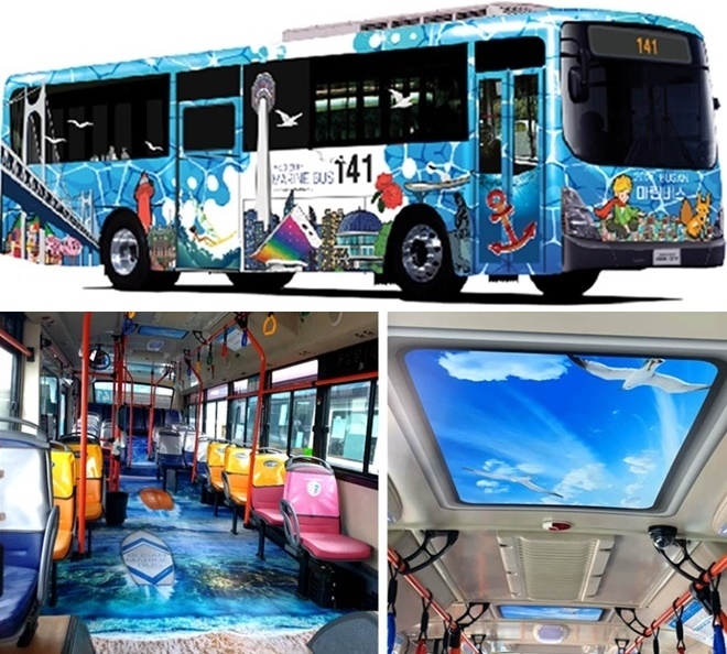 부산마린버스 내·외부 모습.(제공=부산시)
