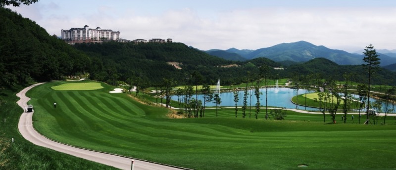 해발 1100m 청정 고원에 위치한 오투리조트 골프장 전경.(사진=부영그룹)