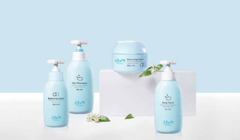 궁중비책 키즈라인 4종 ‘밸런싱 로션’, ‘헤어 샴푸’, ‘밸런싱 크림’, ‘바디 워시’