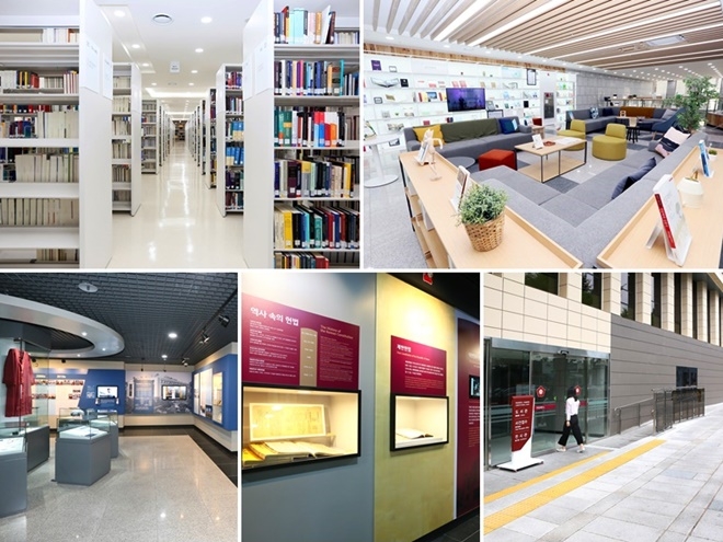 헌법재판소 별관 도서관, 북카페, 전시관 내부 등 모습.(사진제공=헌법재판소)
