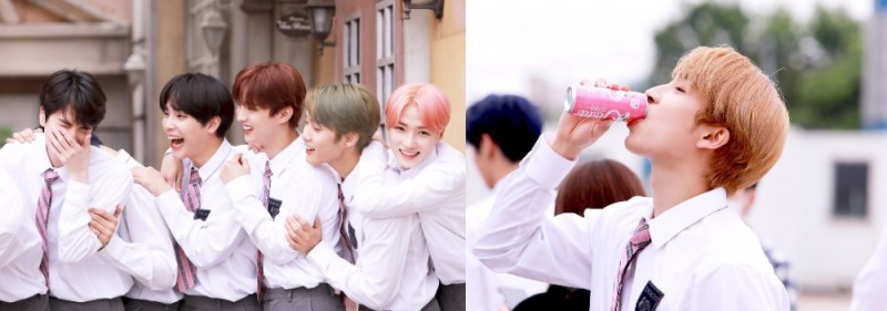 동아오츠카 ‘더보이즈’ 화보 촬영 비하인드컷 공개