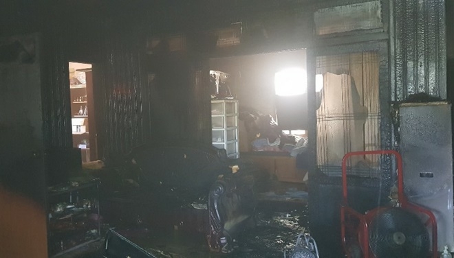 주택화재 현장.(사진제공=울산소방본부)