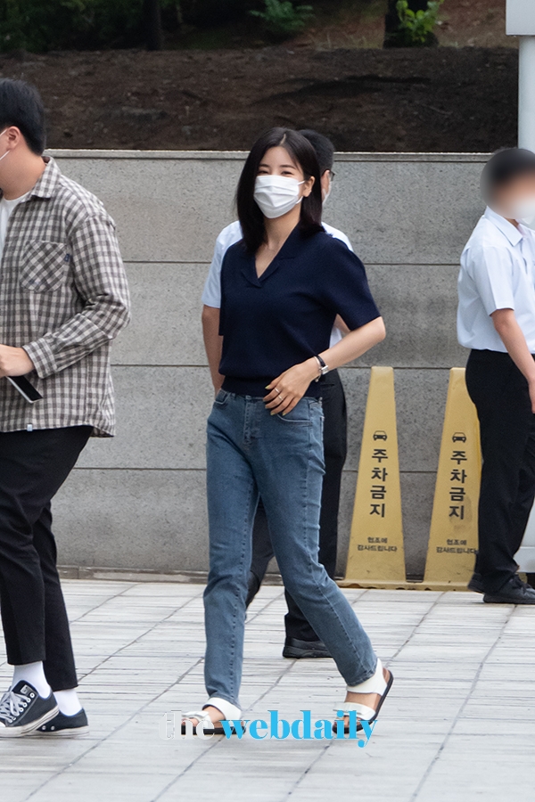 박초롱, SBS 라디오 '장예원의 씨네타운' 출근길 현장 (사진:최수영기자)