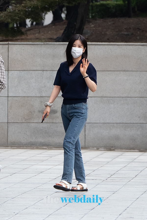 박초롱, SBS 라디오 '장예원의 씨네타운' 출근길 현장 (사진:최수영기자)