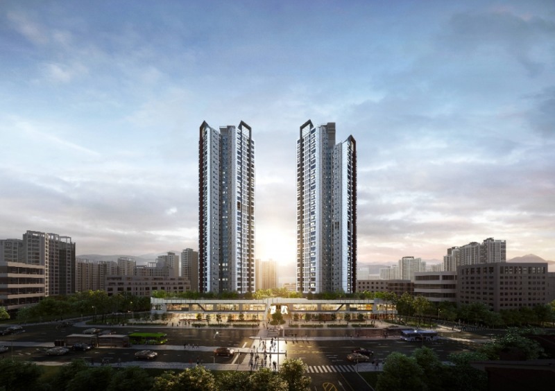 길음역 롯데캐슬 트윈골드 투시도.(사진=롯데건설)