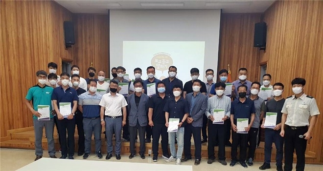 최근 함안소방서 대회의실에서 열린 게이트키퍼(동료상담사) 양성과정 교육.(사진제공=경상남도)