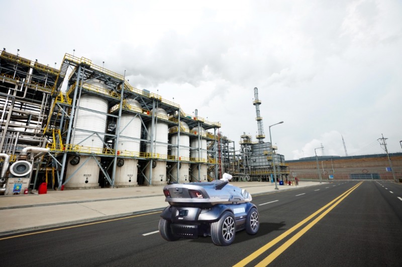 현대오일뱅크 대산공장에서 운영될 자율주행 순찰차(상상도).(사진=현대오일뱅크)